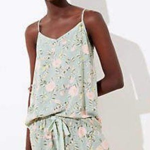 LOFT Plus Sleepwear Pajama Set NWT Floral Cami Tank Top and EUC Shorts